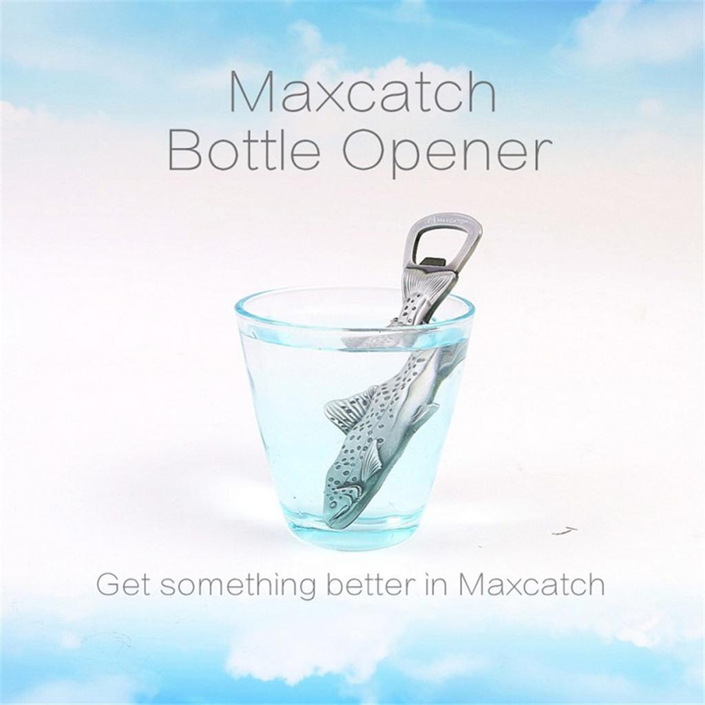 Portabel dryckesöppnare med fiskmönster, rostfri textur, flasköppnare för ölälskare och festentusiaster