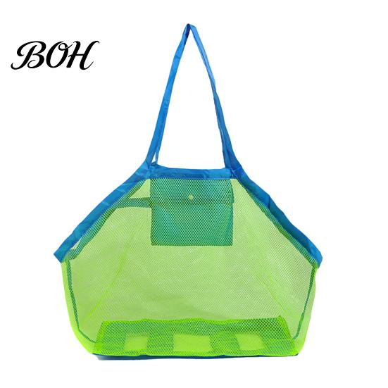 Travel Essentials Bag Beach Storage Bag, Lightweight Foldable Mesh Breathable Portable Tote Easy Carry Tote, for Outdoor Parties