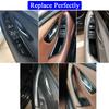 LHD RHD Auto Innentür Carbon Faser Armlehne Pull Griff Fenster Schalter Abdeckung Panel Trim Set Für BMW 5 Serie f10 F11 F18 523