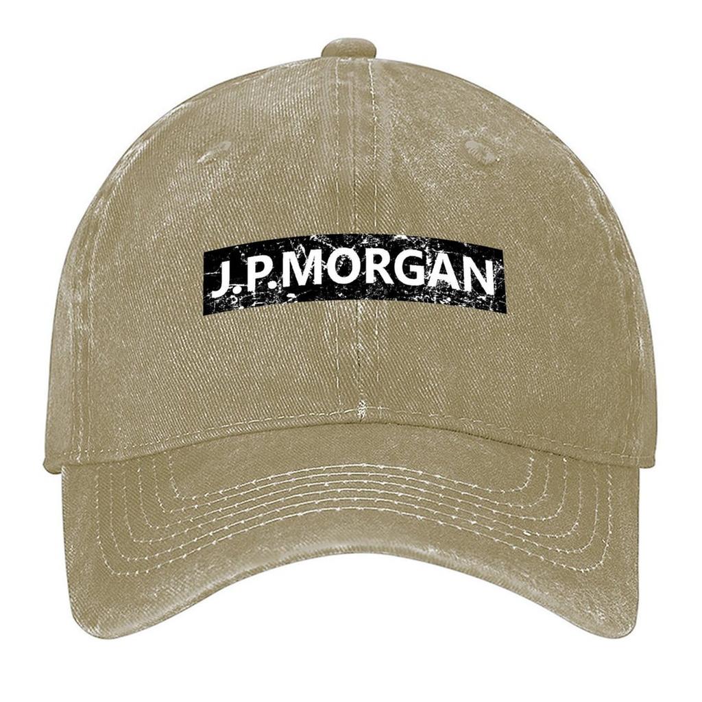 JP Morgan with distressed design in black Baseball Cap Bobble Hat hats on offer Horse Hat designer cap For Women 2025 Mens