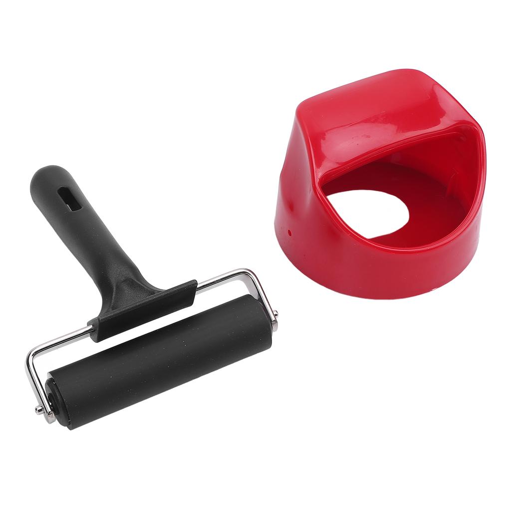 Printing Roller Metal Structure Plastic Handle Rubber Brayer Roller for Crafting Printing Inking Stamping