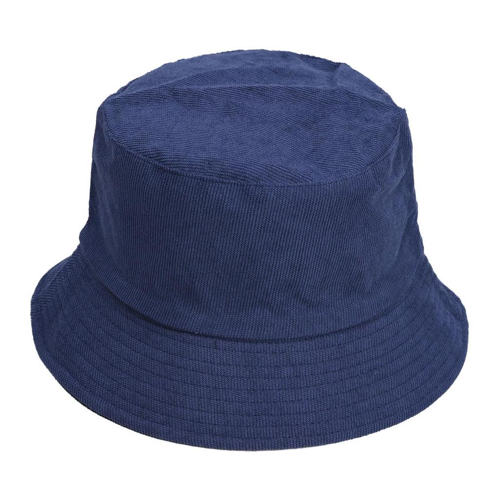 Unisex Double-Sided Corduroy Bucket Hat: Warm, Wide-Brimmed, Sun Protection for Large Heads, Slimming Effect
