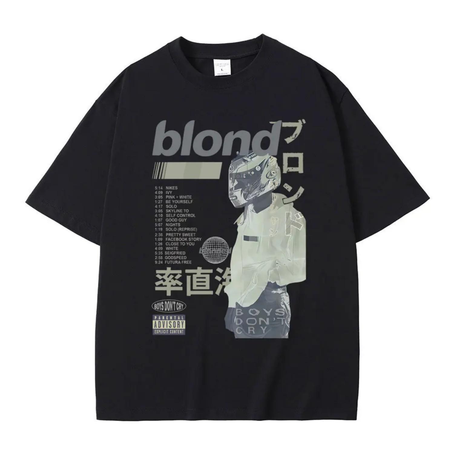 

2026 New Best Famous Rapper Frank T-shirt Men Blond Hip Hop Tshirt Ocean Oversized T Shirt Men Women Fashion Rap Tee Streetwear S разноцветный