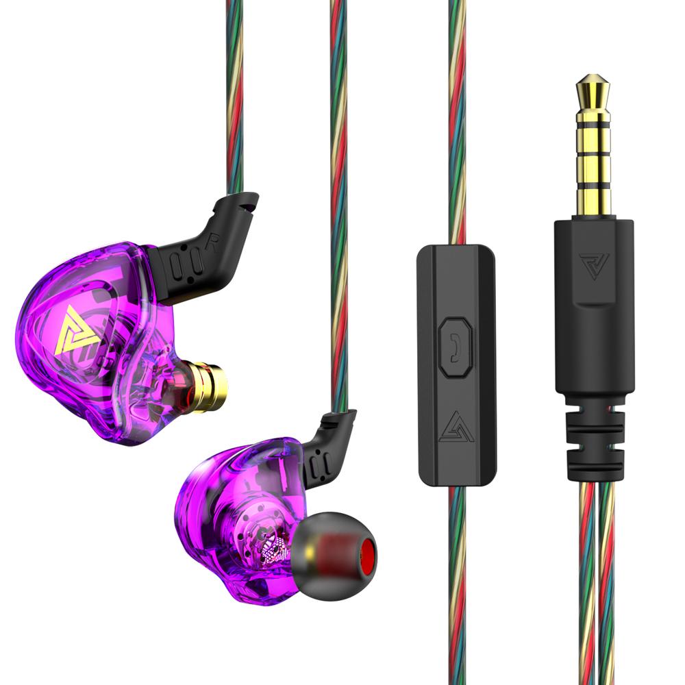 Original QKZ AK6 Copper Driver HiFi Wired Earphone Race Sport Headphone Bass Stereo Headset Music Earbuds 3.5MM In Ear With Mic