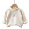 Unisex Fleece-Lined Animal Sweatshirt Base Layer Warm Cozy Children's Outerwear for Autumn Winter Girls Cute Animal Print Tops
