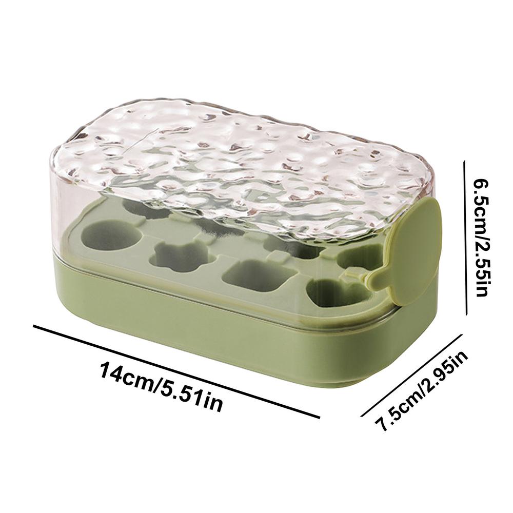 8 Grid Ice Tray Mold With Cover Food Grade Press Ice Cubes Box Ice Blocks Making Template Quick Demoulding Ice Maker