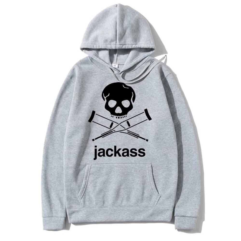 

Autumn and Winter New Jackass Hoodie Men s and Women s Pattern Logo Casual Streetwear Retro Slow Running Casual Sports Shirt S