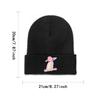 Darling In the Franxx Zero Two Blazed Vaporwave Anime Knitted Hat Women's Unisex's Beanies Autumn Winter Hat Polyester  Warm Cap