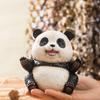 Panda Figurine Cute Lifelike Sturdy Resin Panda Animal Figure Ornament for Home Office Desktop Decoration