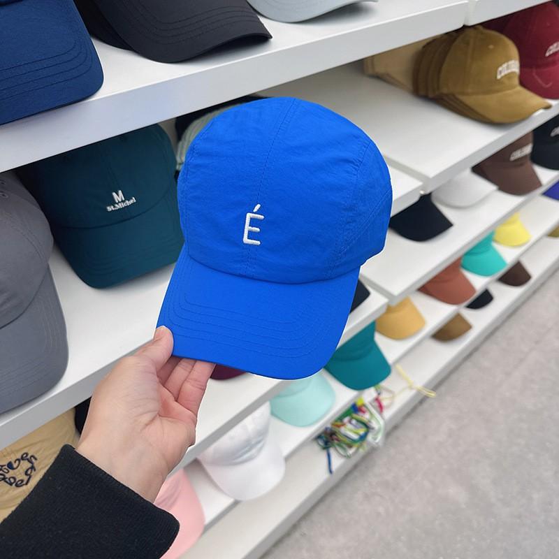 Minimalist Baseball Cap - Quick-Dry Embroidered Letter E Soft Top Sun Hat for Women & Men