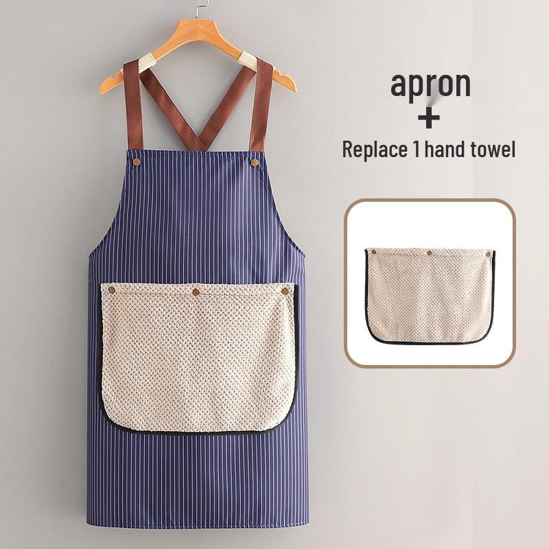 Premium Waterproof Oil-Proof Apron with Removable Towel for Modern Kitchens