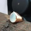 Rose Cut Aquamarine 925 Sterling Silver Rose Gold Overlay Ring Jewelry, Wedding Gift Handmade Ring