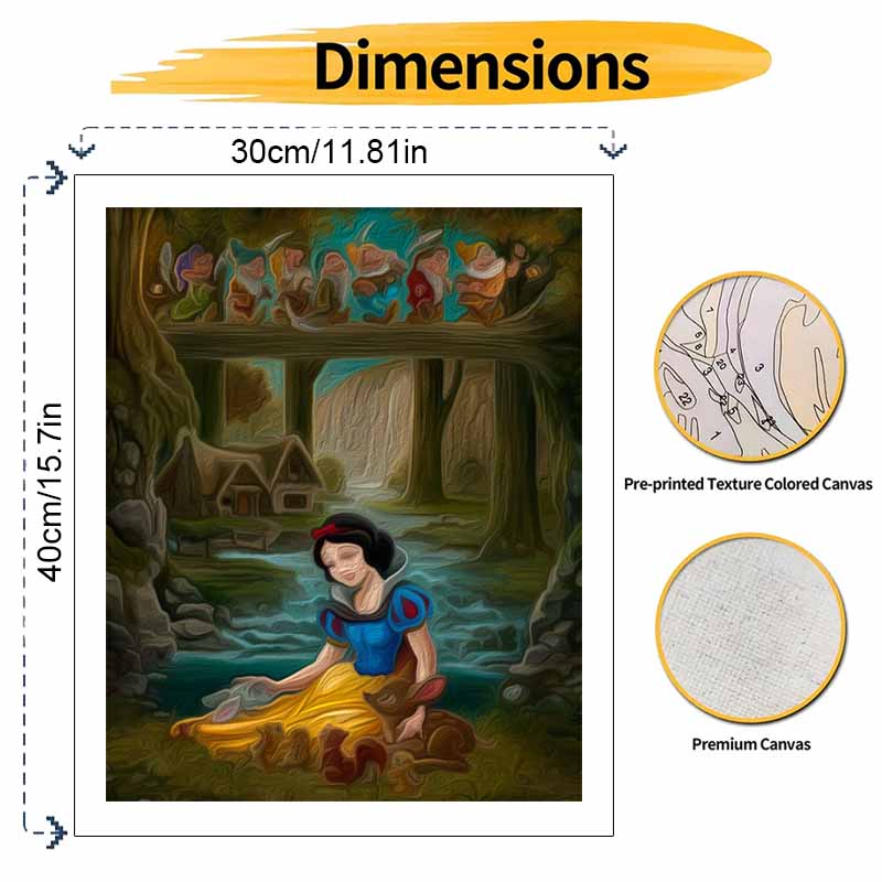 Disney Snow White Painting Kit Canvas DIY Home Decor Gift