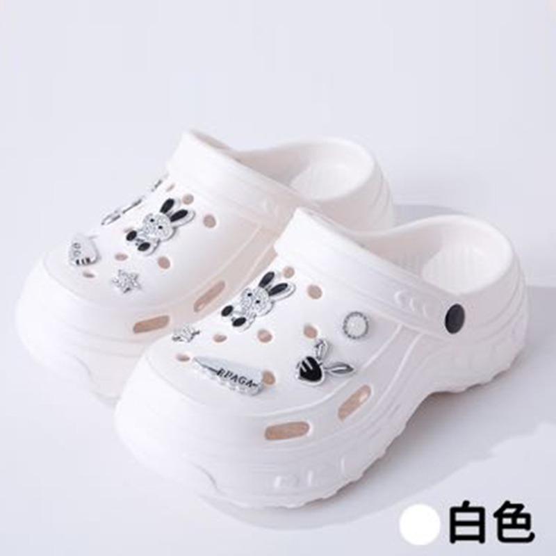 New thick-soled slippers women wear non-slip and wear-resistant cute cartoon eva slippers hole shoes wholesale