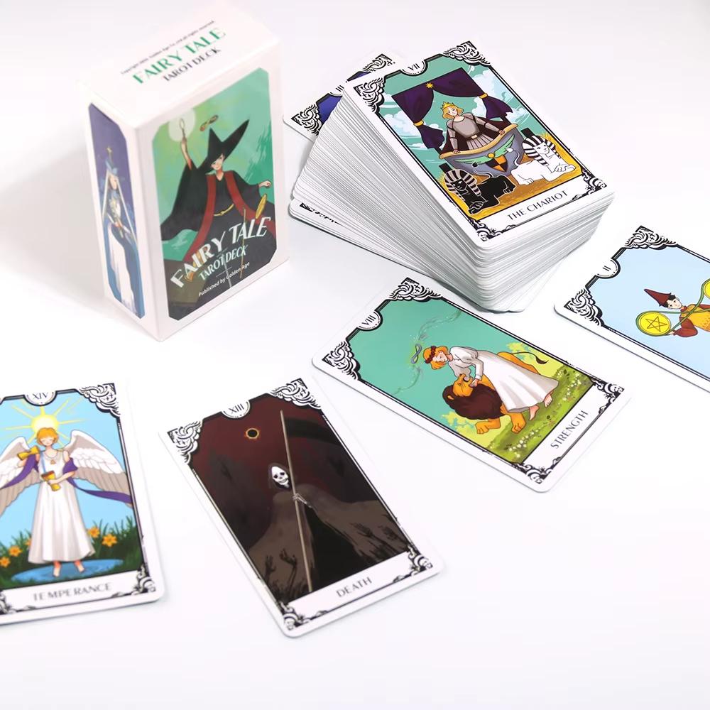 Tarocchi Fiabeschi per Principianti Set con Libretto 78 Carte 6 Carte di Corte Extra di Animali Carini Gioco di Carte