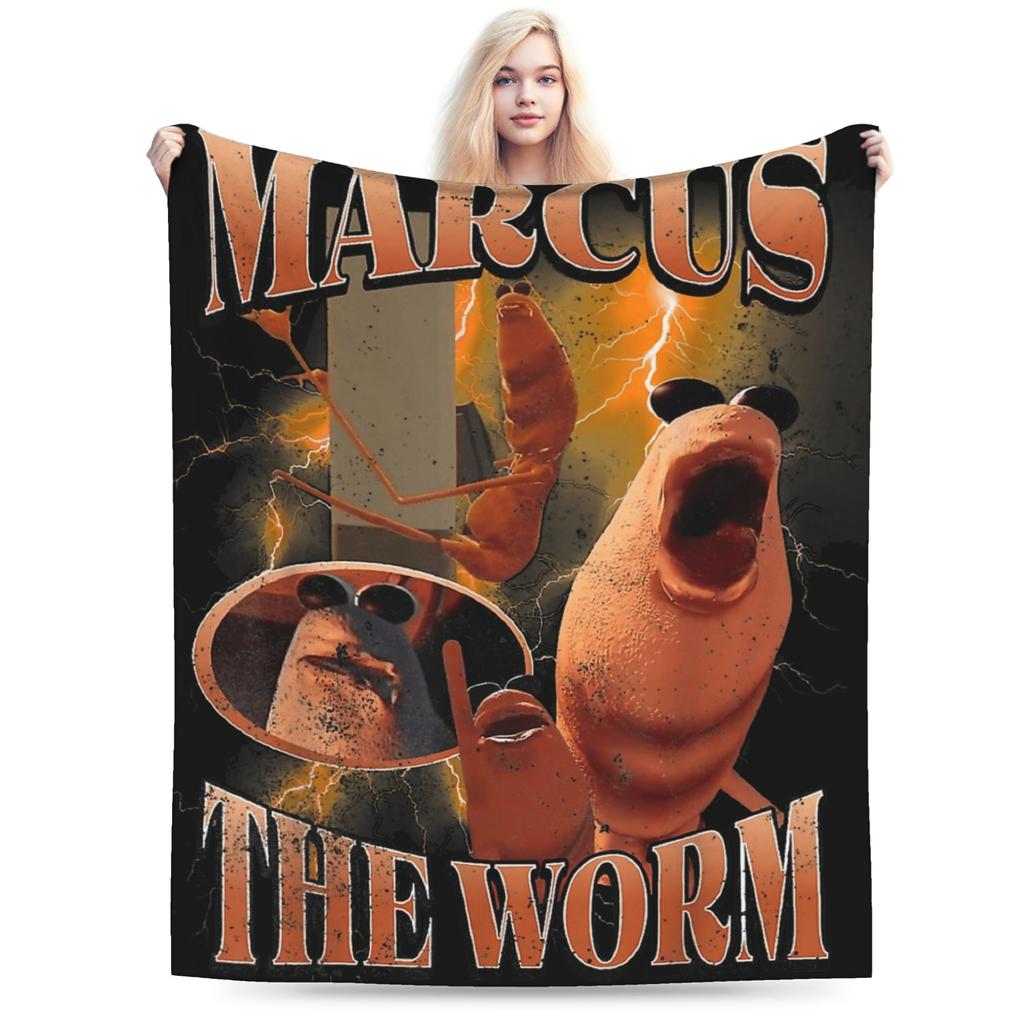 Funny Robert Help Marcus The Worm Accessories Blankets Soft Coral Fleece Plush Throw Blanket Cozy Rug Piece