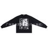 Unisex Vintage Distressed Letter Print Graphic Long Sleeve Tee Streetwear Oversized Cotton T-Shirt Teens