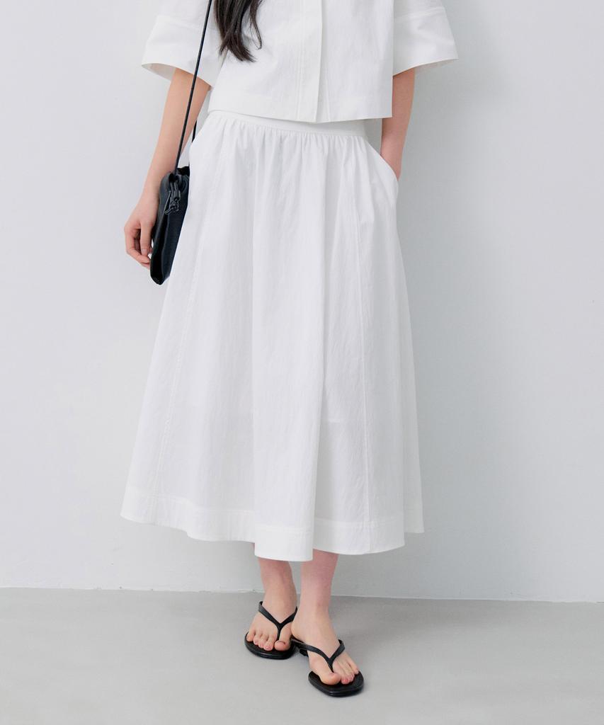 NOTIA Cloud Shirring Skirt - White