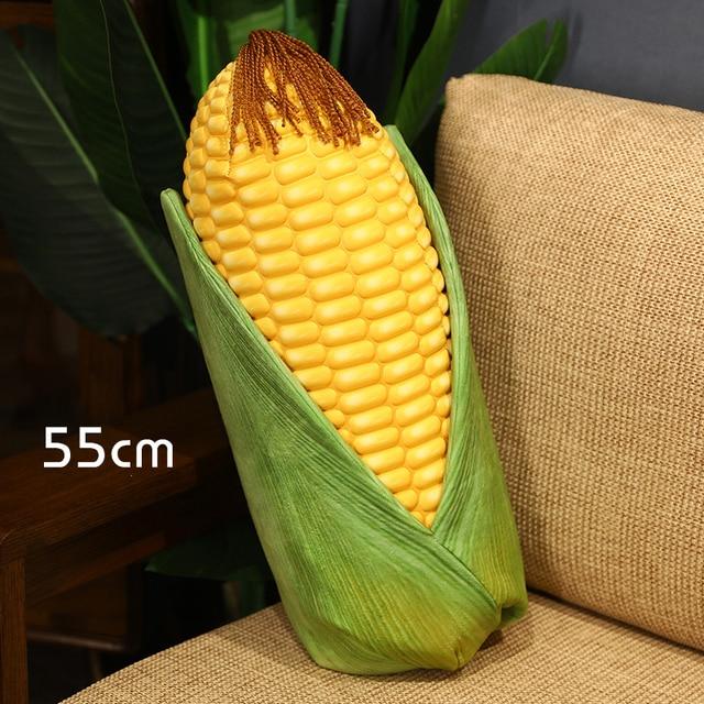 Real Life Corn Plush Toys Simulation Plant Grilled Corn with Leaf Pillow Creative Stuffed Soft Dolls Funny Birthday Gift