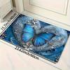 Butterfly & Hearts Gaming Room Rug - Machine Washable Floor Mat for Bedroom Kitchen Laundry Bathroom Entryway Home Decor
