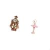 Equestrian Timepiece Ballerina Resin Sculpture Animal Girl Statue Decorative Desktop Ornament for