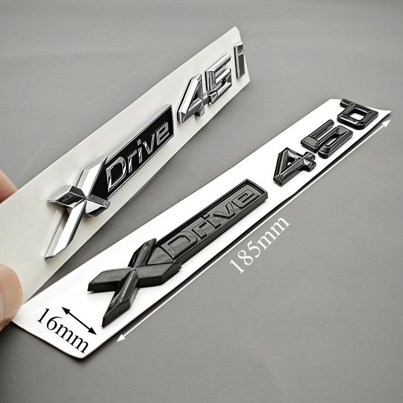 3D ABS Car Letters Logo XDrive 45i 45d Rear Trunk Badge Side Fender Emblem Decals For BMW X5 X6 X7 Q5 Q7 A7 A8 Accessories