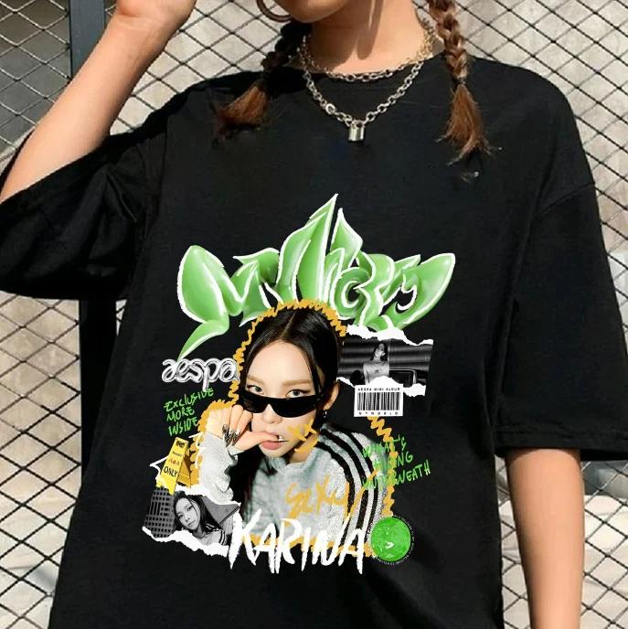 Karina Aespa My World Vintage Shirt, Aespa Kpop T Shirt L