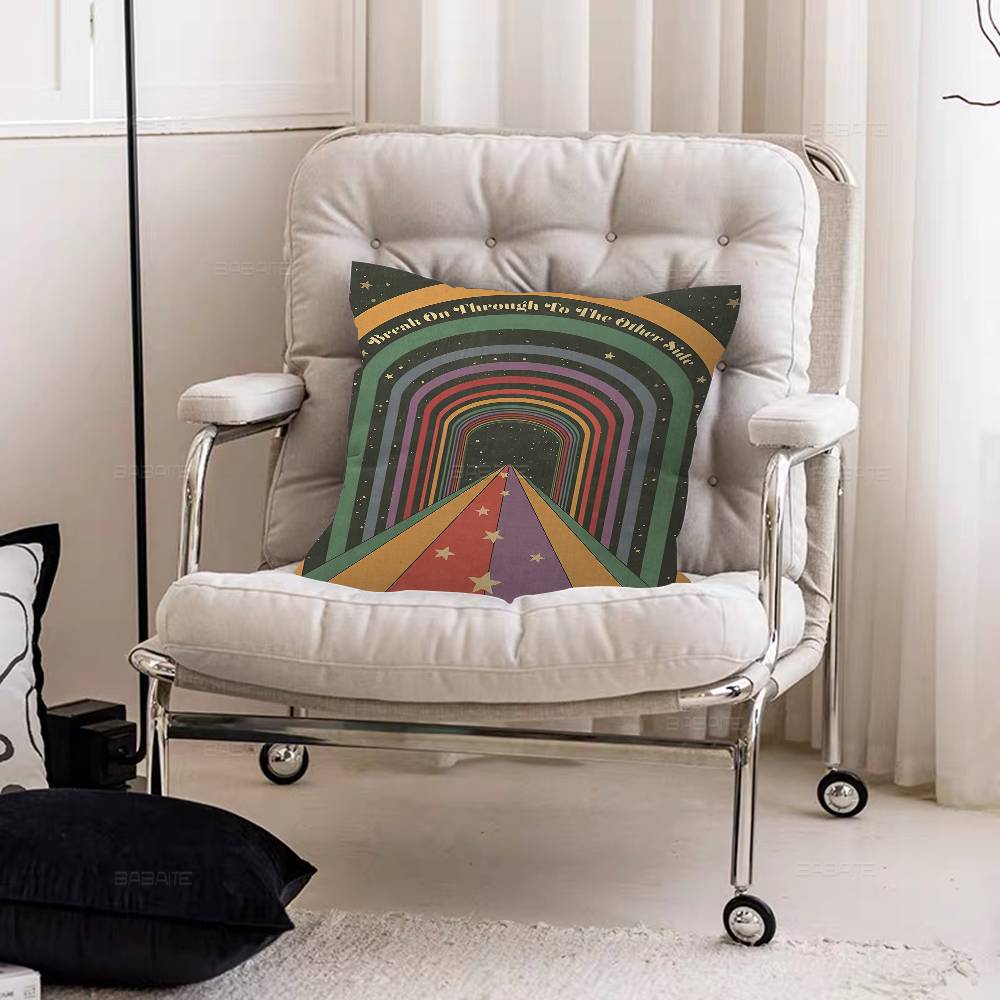 Retro Bohemian Psychedelic 70s Cushion Cover Pillow Cover Decor Pillowcase Printed Cushion Case For Couch