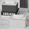 Vertical Pattern Napkin Holder European Style Paper Storage Container  Dining Table