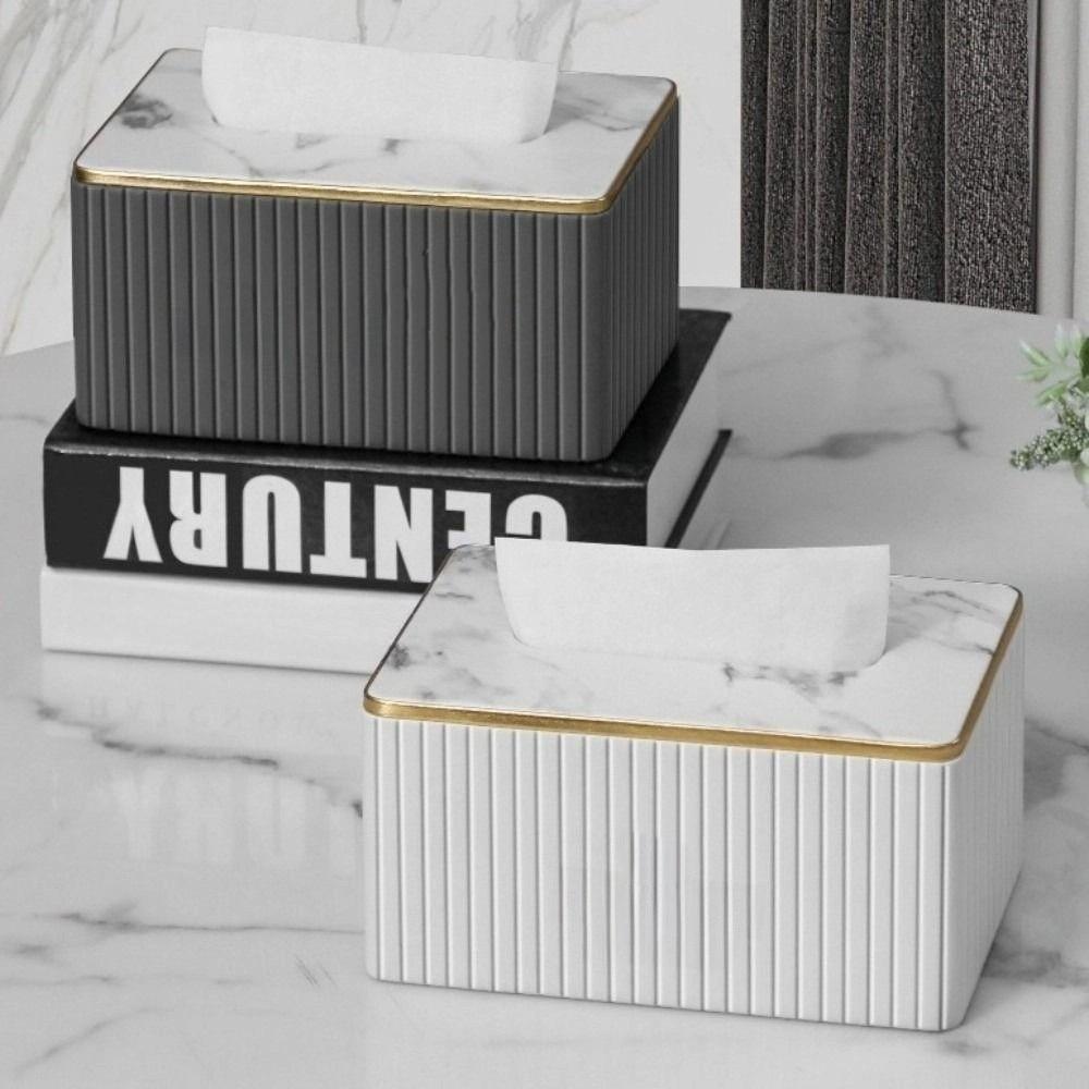 Vertical Pattern Napkin Holder European Style Paper Storage Container  Living Room Decoration