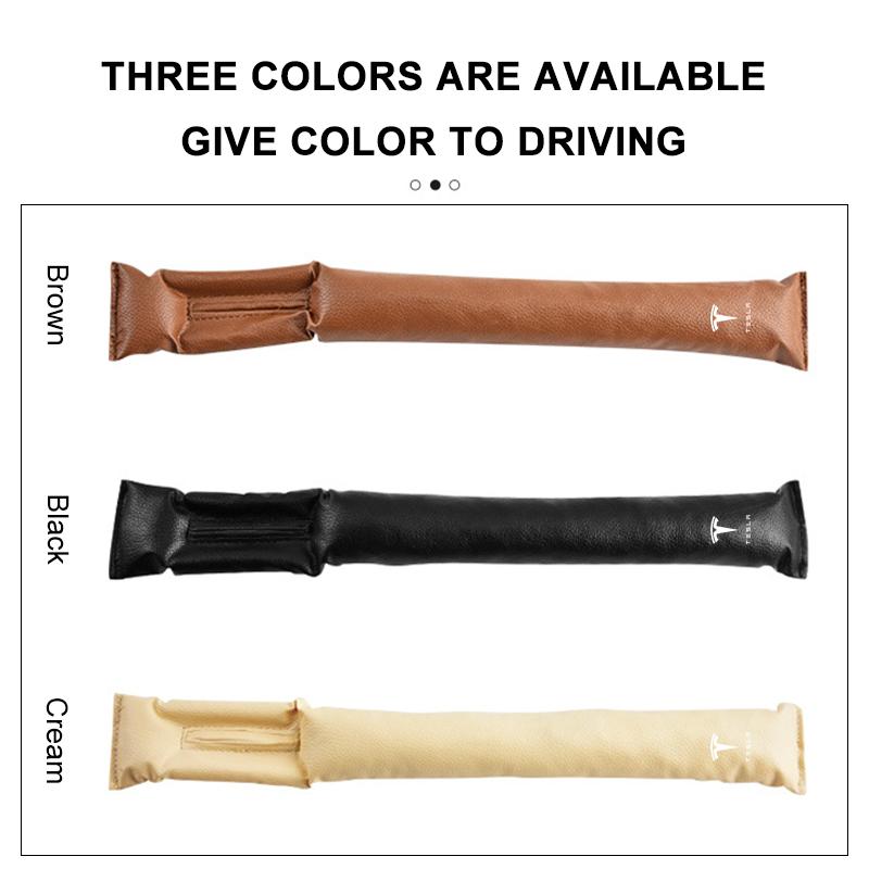 1/2Pc Car Seat Gap Filler Side Seam Plug Strip Leak-proof Filling Strip For Tesla Model 3 Model X S 2016-2020 Decals TM3 TMX TMS Decal