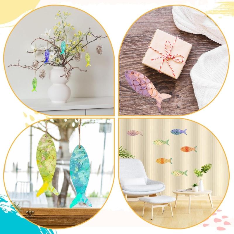 Bulk Wooden Fish DIY Home Handicraft Art Kits For 30