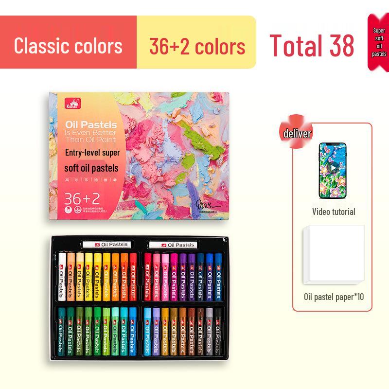 Gaole Super Soft Oil Pastels - Full Set (24/48 Colors), Classic Macaron for Kids, DIY Heavy Color Sticks
