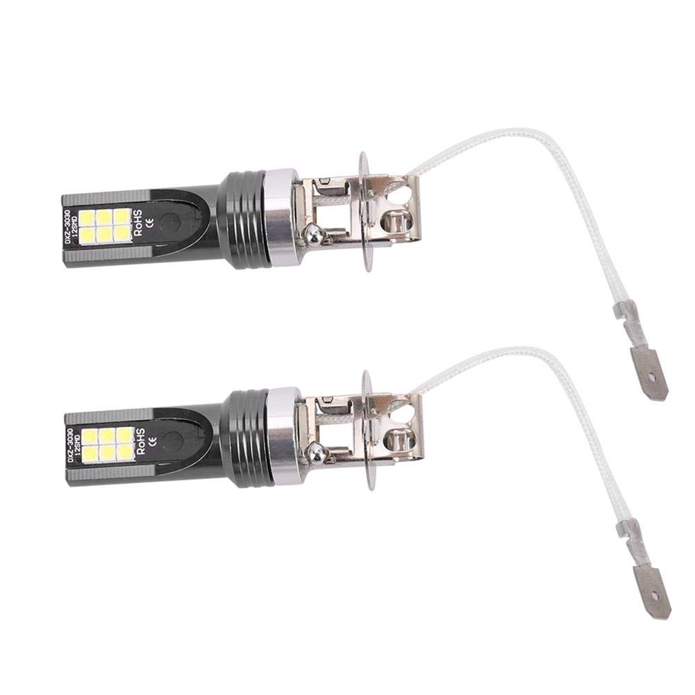 

LED Headlamp, Energy Saving Car Vehicle Headlight, DC12V-24V 12LED 2525 H3 Headlight, H3 Headlamp Bulb DC12V-24V White 6500K-7500K normal