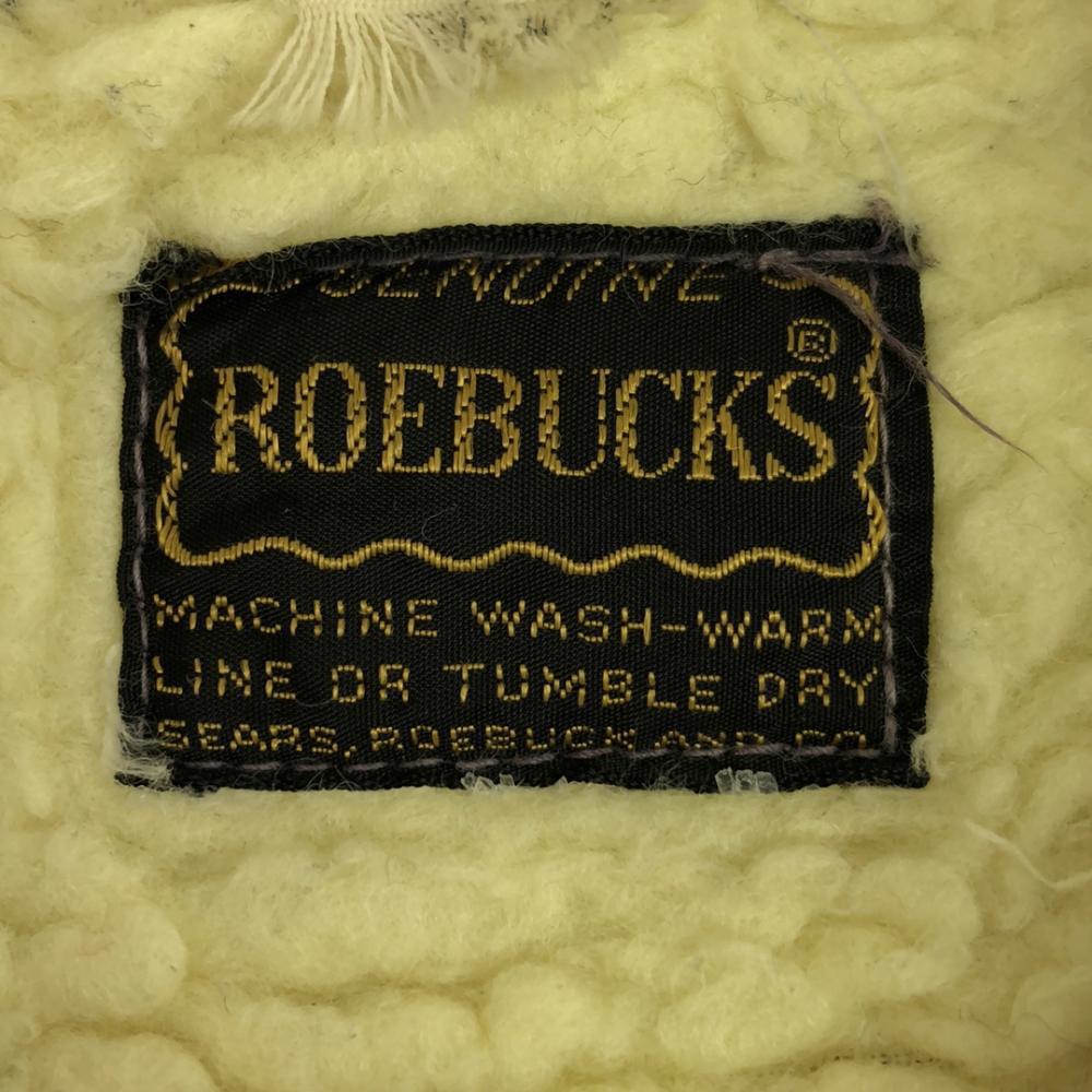 ROEBUCKS 70s 80s Vintage Denim Jacket 34-R Boa Lining Tracker Men's Used