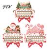 Wooden Holiday Keepsake Christmas Countdown Calendar, 25 Days Until Advent Vintage Office Party Decor Farmhouse Table Sign for Indoor Home to