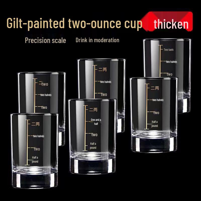Changqi Tempered Glass Baijiu Cup with Scale