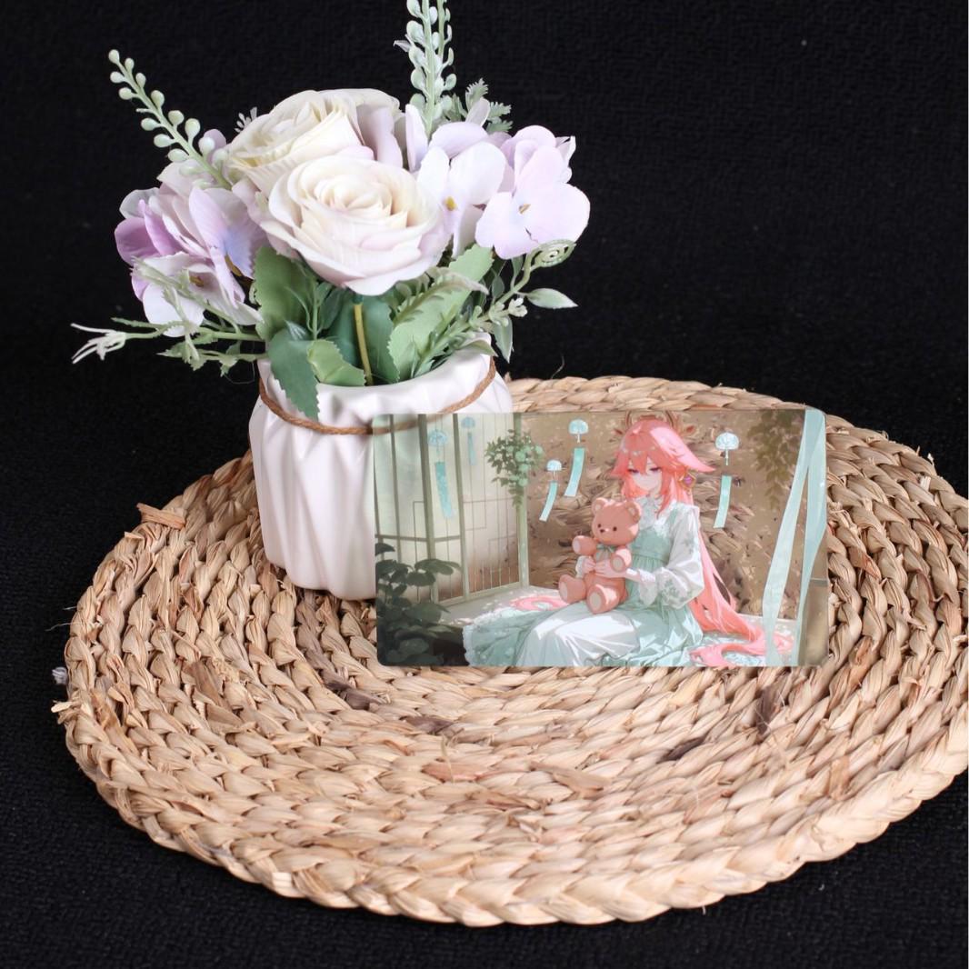 Горячий стиль Xiaohongshu Акриловый витраж Мультяшный аниме Магнит на холодильник Подарок