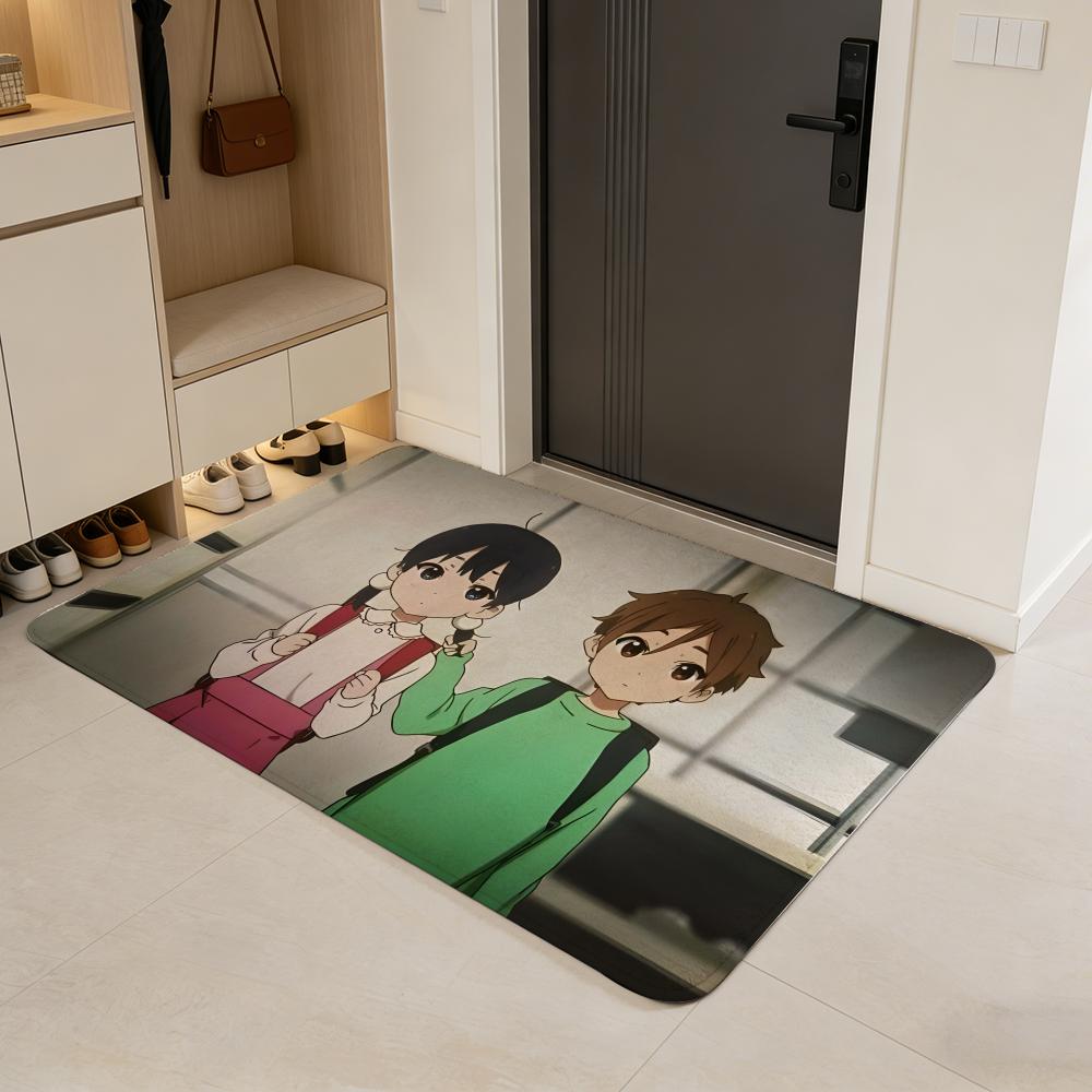 movie T-Tamako Love Story Floor Mat Flannel Door Mat Non-Slip Absorbent Washable Indoor Home Rug