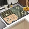 Super Absorbent Tableware Dish Drying Mats Desk Drain Pad Heat Resistant Counter Top Mat Non-slip Draining Placemat Kitchen