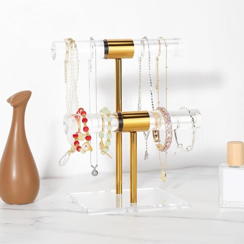 Bracelet Holder Necklace Storage Rack Display Stand Jewelry Storage Rack Acrylic Texture Suitable for Home and Shop Use