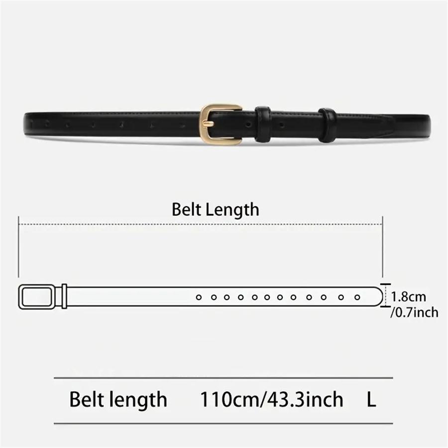 2-pack Casual Fashion Belt with Simple and High-end Feel, Needle Buckle Double Loop Belt Suitable for Daily Wear