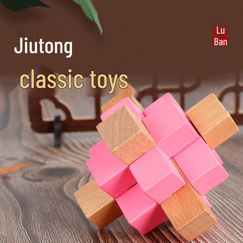 Kids' Educational Luban Lock IQ Puzzle Set: Assembly Toy for Stress Relief