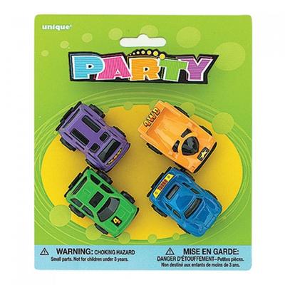 Unique Party Racing Cars Party Favors (Pack of 4)