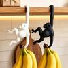 Plastic Banana Hook Punch-free Banana Holder Creative Monkey Shaped Wall Hook Living Room
