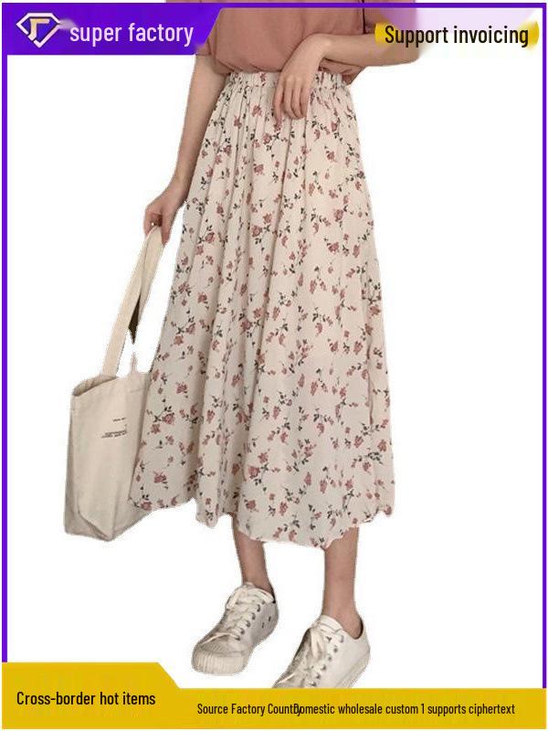 2026 Cross-border Floral Fairy A-line Skirt: Fresh, Thinning, Elegant Mori Style