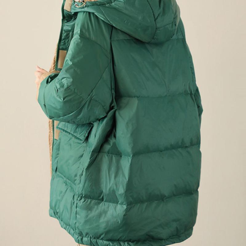 2023 neue Frauen Unten Jacke Winter Mantel Weibliche Mittlere Länge Version Parkas Lose Große Größe Outwear Mit Kapuze Freizeit Mantel