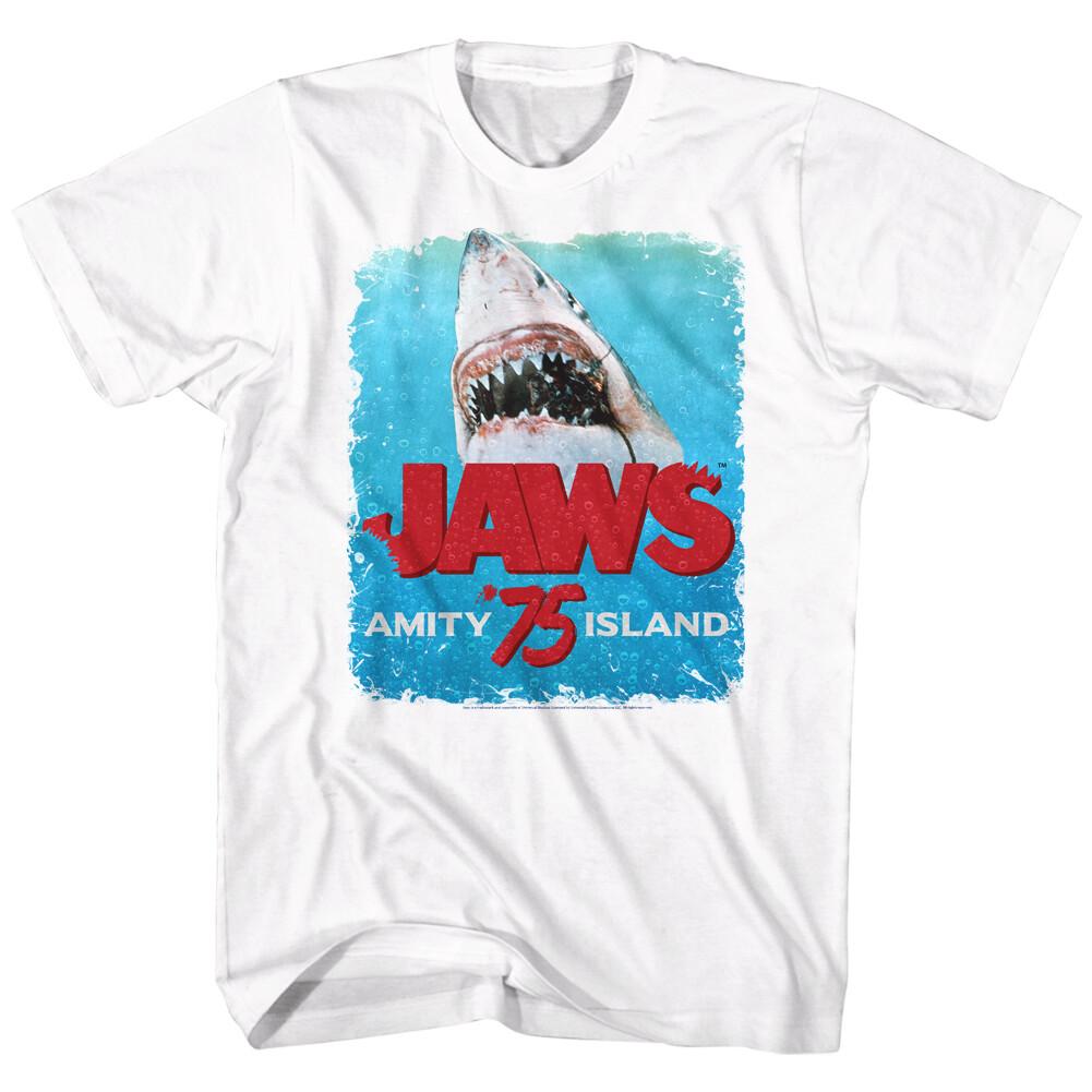 Jaws 70 Thriller Movie Shark Bite Amity Island 75 Men T Shirt M