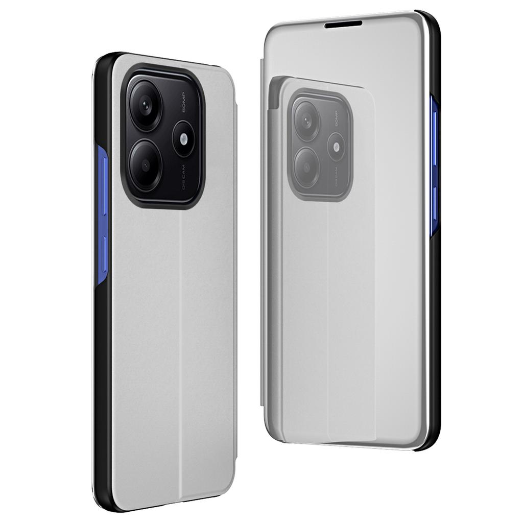 For Xiaomi Redmi Note 14 4G (164.84mm) Etui Visningsvindu Støtte Lær Flip Telefondeksel