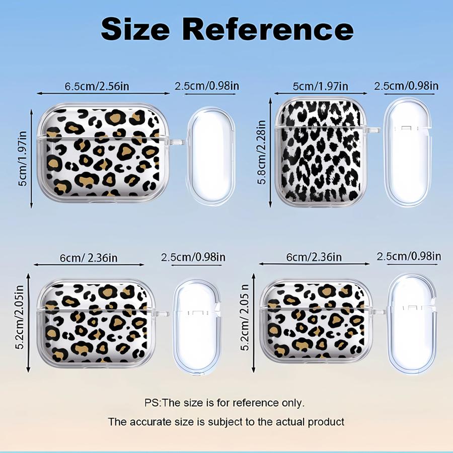 Clear Earphone Cases Cover Case For Airpods 1 Pro3 3 4 Pro Pro2 2 Leopard Fashion Spots
